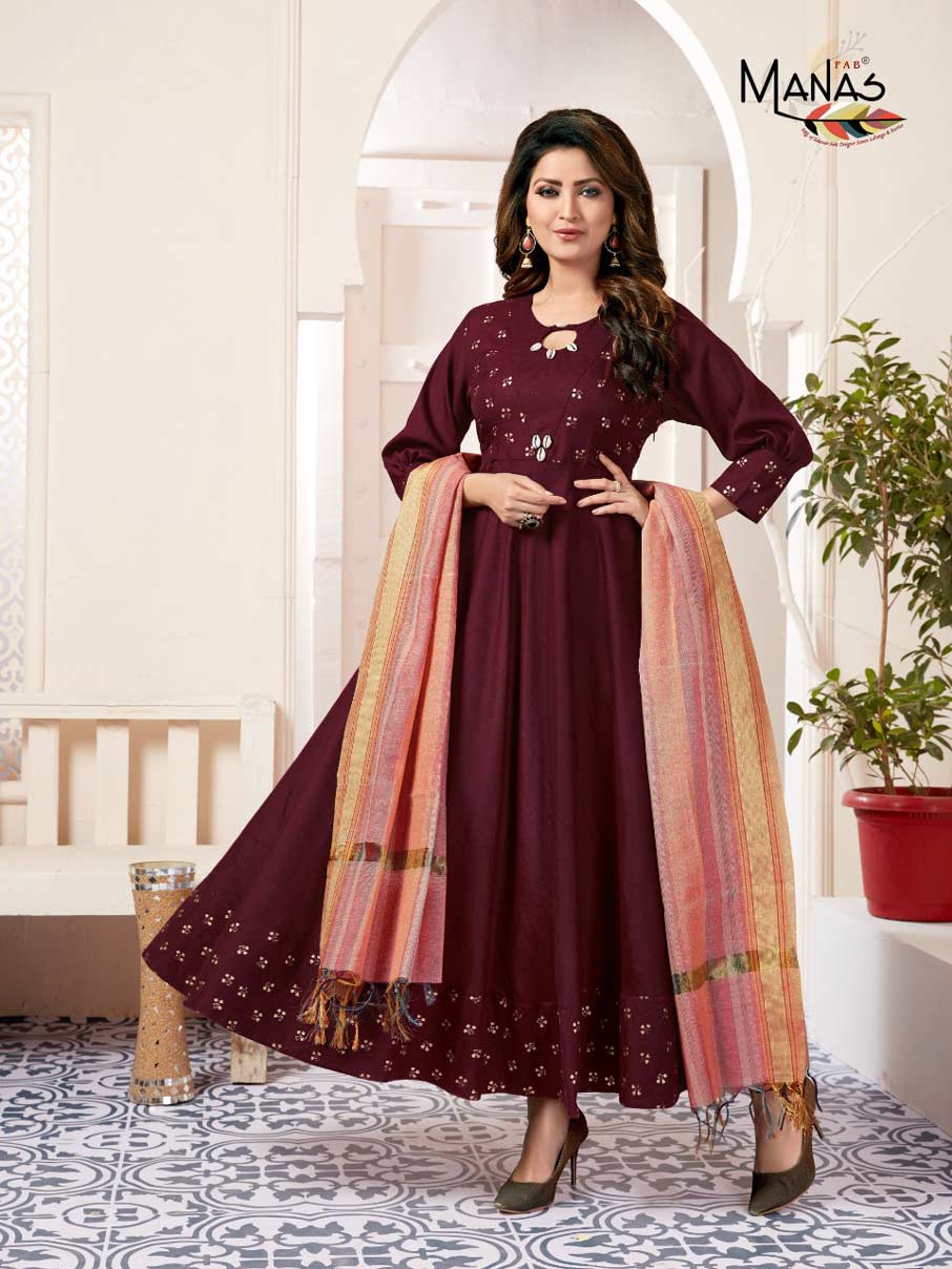 Manas Kiara Vol-3 Maya Slub Dupatta Kurti Manas Kiara Vol-3 Maya Slub Dupatta Kurti